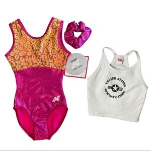 Girls Gymnastics Leotard NWT Adult XS
